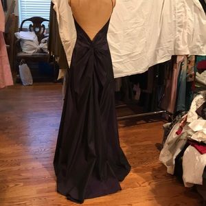 Royal purple Laundry backless evening gown